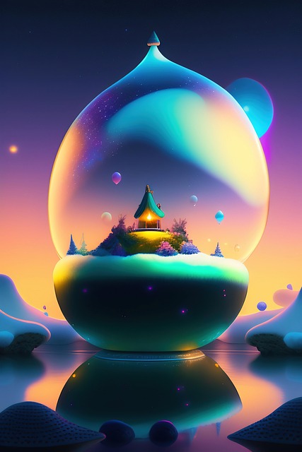 Free ai generated castle house illustration