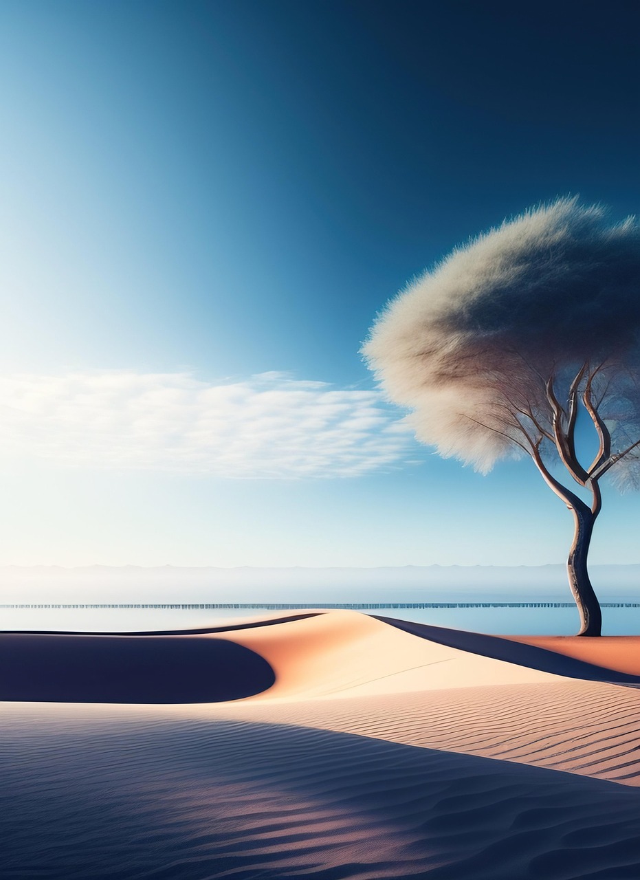 Download free HD stock image of Ai Generated Tree Free ai generated tree desert illustration