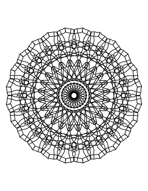 Mandala, Linie Kunst, Blumenmuster