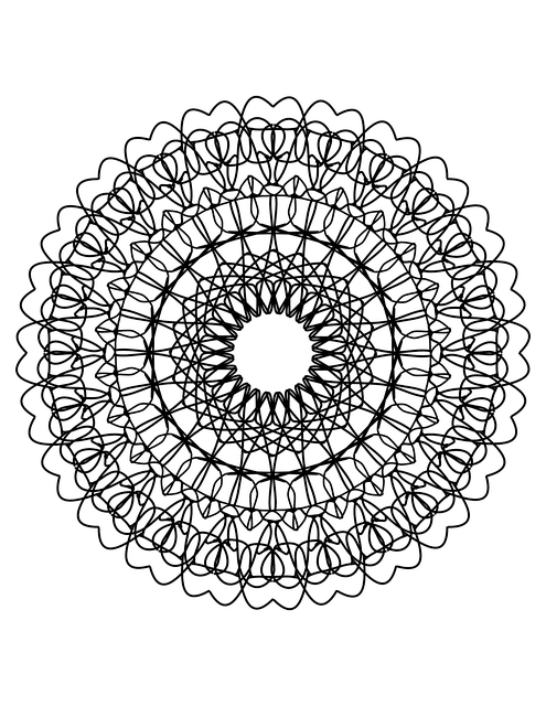 Mandala, Linie Kunst, Blumenmuster