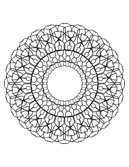 Mandala, Linie Kunst, Blumenmuster