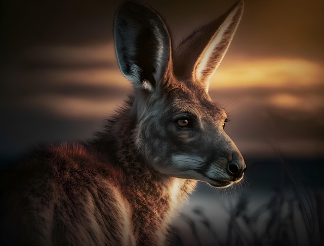 Free kangaroo tropical australian illustration