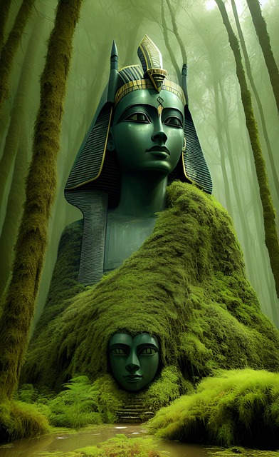 Free pharaoh statue sculpture illustration