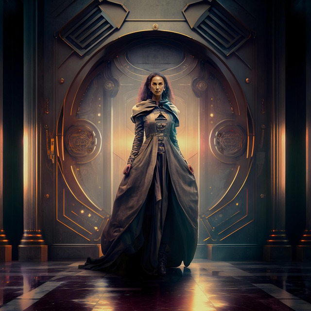 Free ai generated woman sci-fi illustration