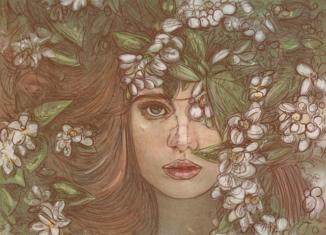 Free women retracted vintage illustration