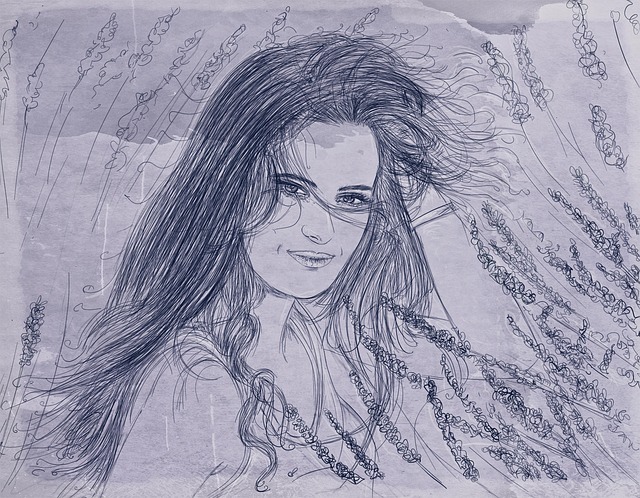 Free women retracted vintage illustration