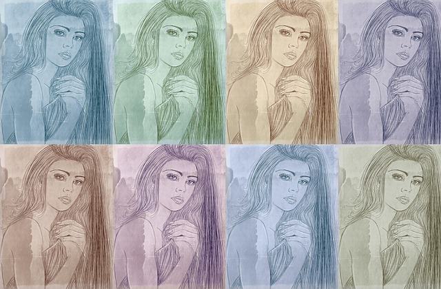 Free women retracted vintage illustration