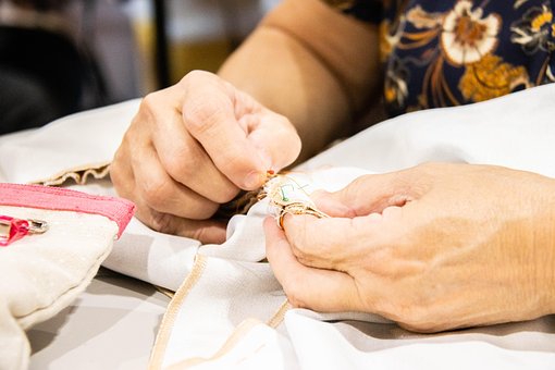 Nähen, Hand, Arbeit, Zu Nähen, Nadel