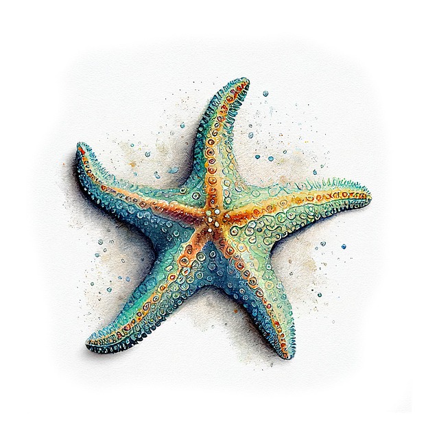 Free ai generated starfish beach illustration