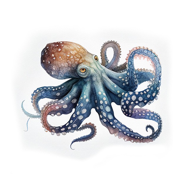 Download free HD stock image of Ai Generated Calamari Free ai generated calamari octopus illustration