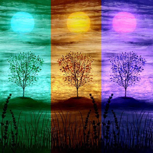 Free colorful landscape nature illustration