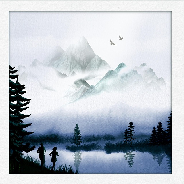 Free nature woods mountains illustration