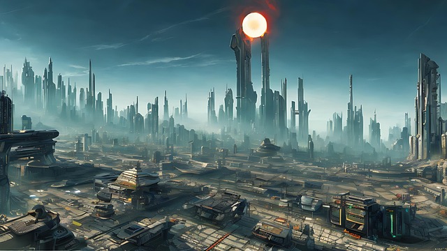 Free ai generated mordor futuristic illustration