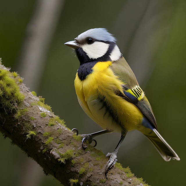 Free bird great tit ornithology illustration