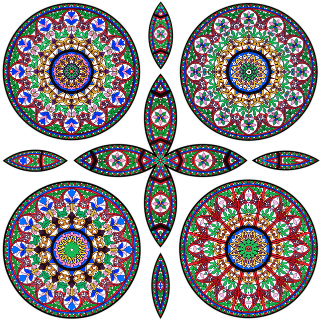 Free church window stained glass window illustration