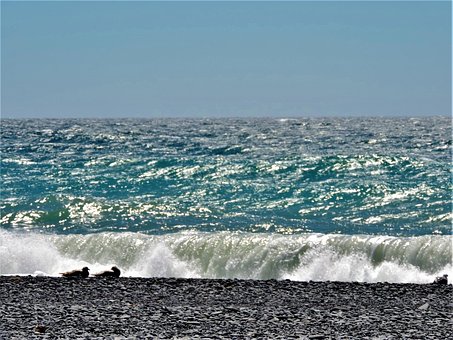 Bølge, Ocean, Hav, Strand