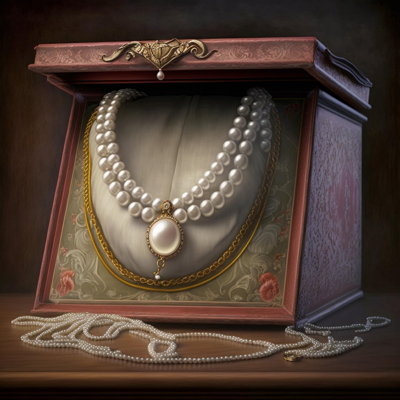 Pearl Necklace Illustration