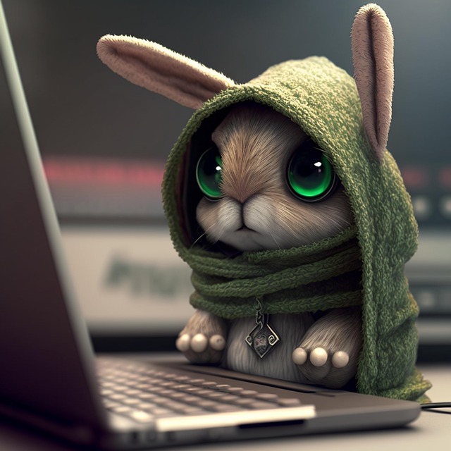 Free rabbit hacker hacking illustration