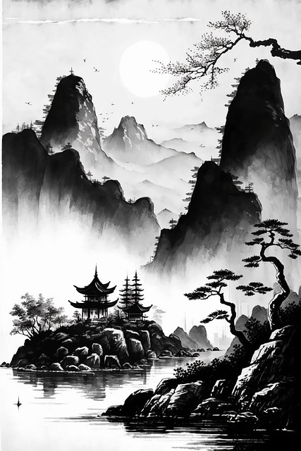 Free China Mountains illustration and picture