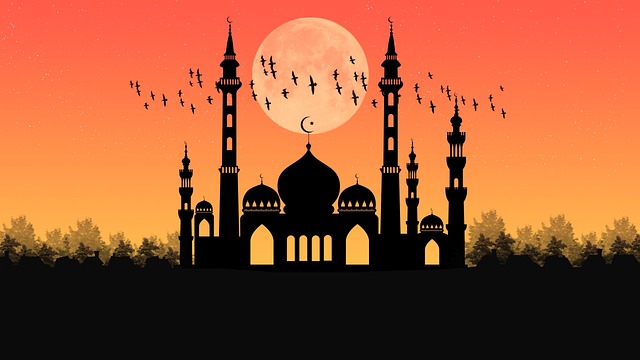 Free mosque religion ramadan illustration