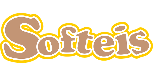 Free lettering soft ice cream yellow vector