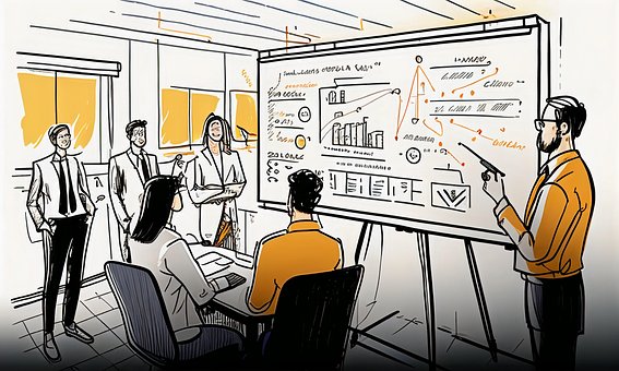 Treffen, Strategie, Führung, Büro, Team