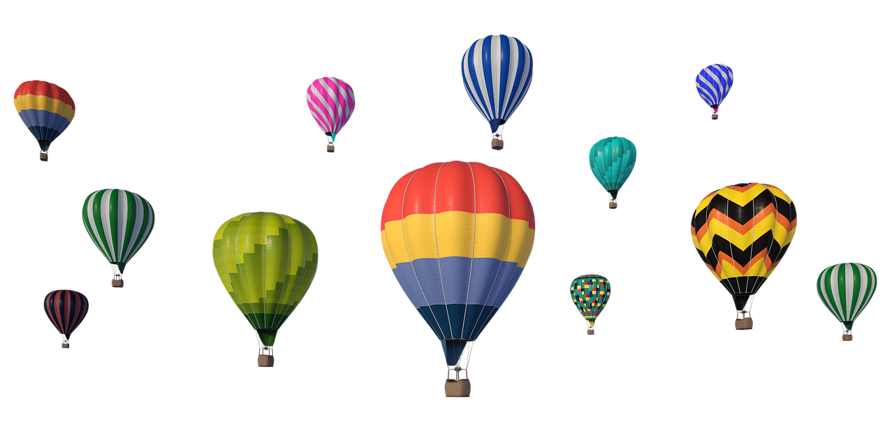 Heißluftballone, Luftfahrt, Flugzeug