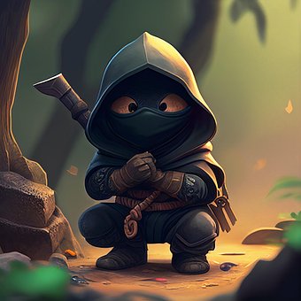 Ninja, Süßer Ninja, Freundlicher Ninja