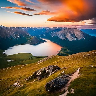 Free Landscape Mountains illustration and picture