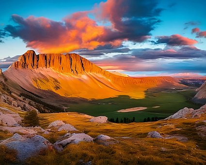 Free Landscape Mountains illustration and picture