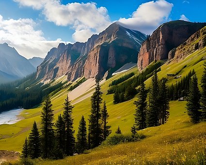 Free Landscape Mountains illustration and picture