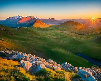 Free Landscape Mountains illustration and picture