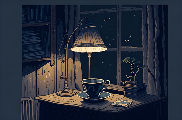 Free home interior design desk illustration