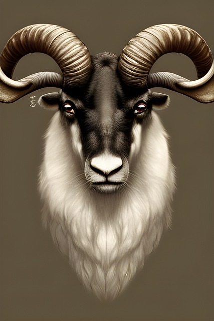 Free aries ram animal illustration