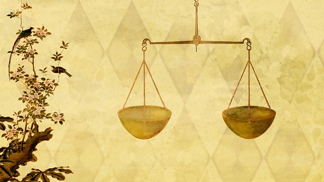 Free weighing trial justice illustration