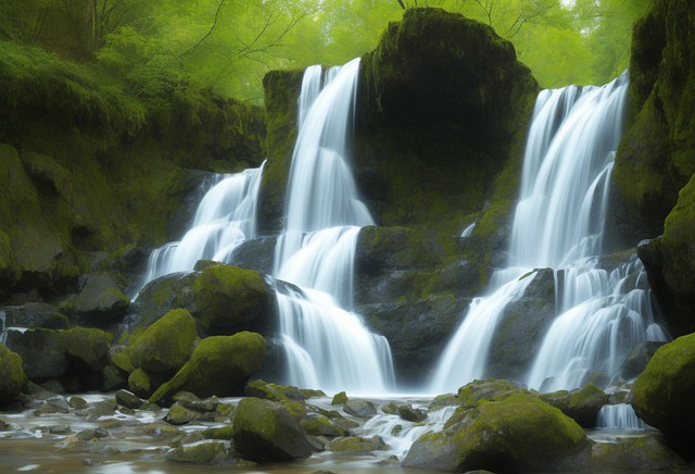 Free river bach long exposure illustration