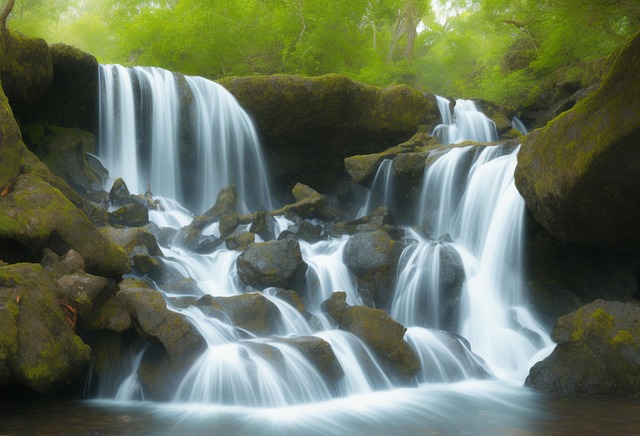 Free river bach long exposure illustration