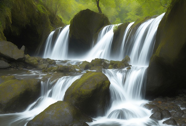 Free river bach long exposure illustration