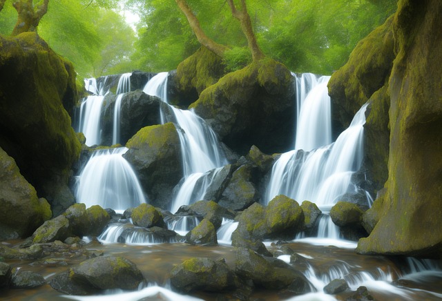 Free river bach long exposure illustration