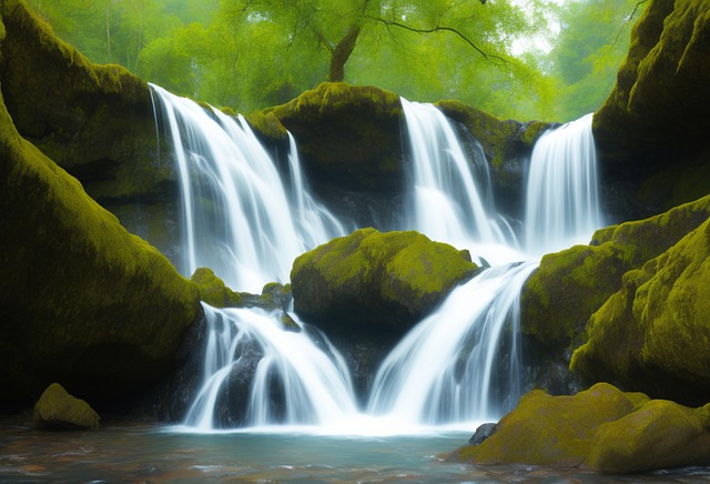 Free river bach long exposure illustration
