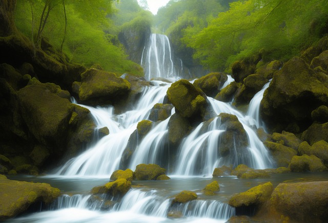 Free river bach long exposure illustration
