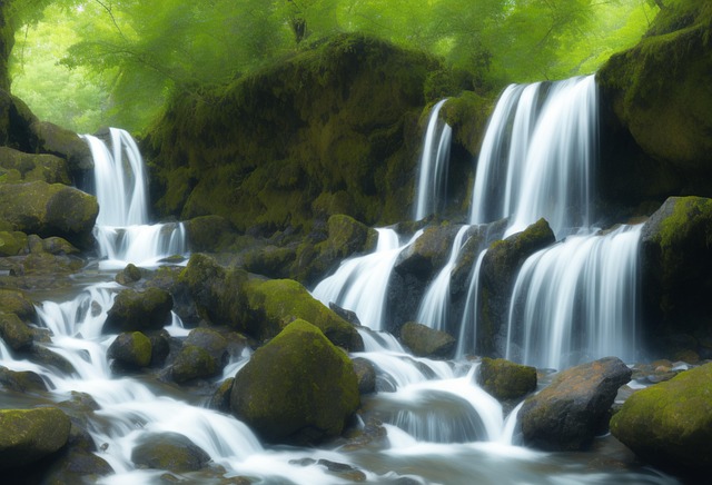 Free river bach long exposure illustration