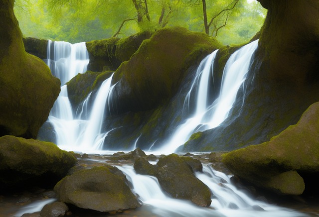 Download free HD stock image of Ai Generated River Free ai generated river bach illustration