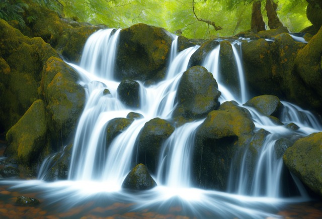 Free river bach long exposure illustration