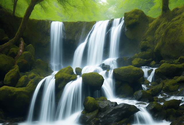 Free river bach long exposure illustration