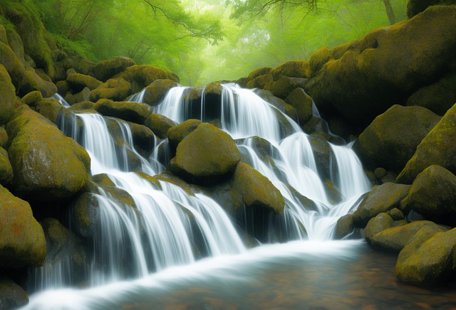 Free river bach long exposure illustration