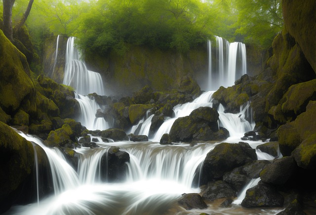 Free river bach long exposure illustration