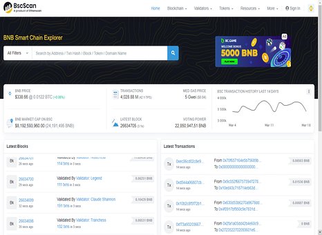 Bscscan, Bsc Scanning, Bsctokentracker