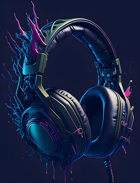 Free headphone surreal futuristic illustration