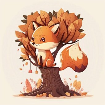 Free Fox Cartoon illustration and picture